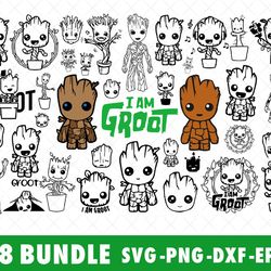 baby groot svg bundle files for cricut silhouette, baby groot svg, baby groot svg files, baby groot svg bundle