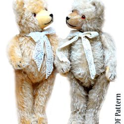 PDF Antique Teddy Bear Sewing E-Pattern 20" Artist design Besties Bears/ Mohair Bear 1930/ traditional old German bear