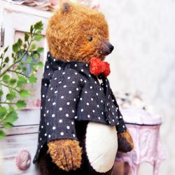 PDF E-pattern for 8 inch Artist Teddy Bear San Sanich/ sewing instructions/ clothes outfit pattern/ anime bear doll toy