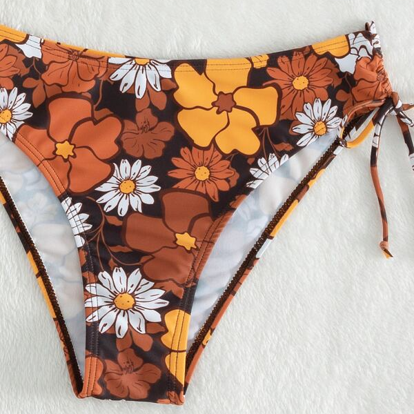 Floral Print Deep V Neck Tie Shoulder Bikini Swimsuit Thongs Beachwear Swimwear Beach Sea Summer Bathing Suits (6).jpg