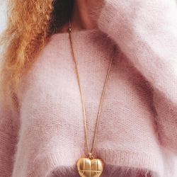 "unconditional love" knitted sweater - handmade