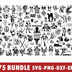 Deadpool Marvel SVG Bundle Files for Cricut, Silhouette, Deadpool Marvel SVG, Deadpool Superhero SVG Files, Deadpool SVG