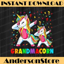 grandmacorn unicorn grandma baby mother's day mother day png, happy mother's day sublimation design