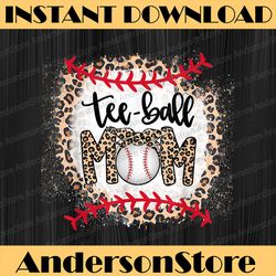 ball mom mother's day teeball mom leopard funny mother day png, happy mother's day sublimation design