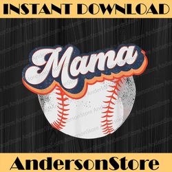 retro distressed baseball mama mom's life mother's day mother day png, happy mother's day sublimation design