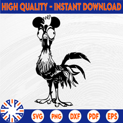 hei hei with mickey ears svg, hei hei svg, moana svg, funny svg, disney svg, disney cut file, moana cut file, rooster sv