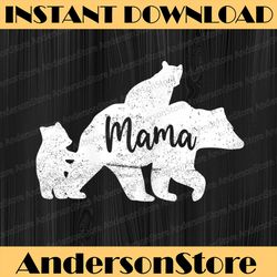 mama bear with 2 cubs, mama bear twin, mama mother day png, happy mother's day sublimation design
