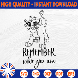 lion king svg, remember who you are svg, lion king png, simba svg, lion king silhouette, simba silhouette, disney lion