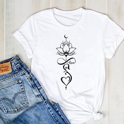 love loutus om shirt, yoga silhouette shirt, yoga tee, namaste yoga shirt