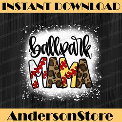 ballpark mom mama baseball softball mother's day bleached happy mother's day png sublimation design