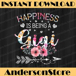 funny gigi mother's day | happiness is being a gigi happy mother's day png sublimation design