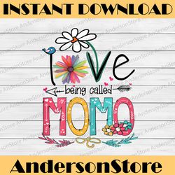 i love being called momo sunflower mother's day happy mother's day png sublimation design