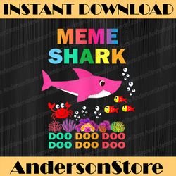 meme shark matching family mother's day happy mother's day png sublimation design