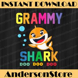 grammy shark grammy shark lover family mother's day happy mother's day png sublimation design