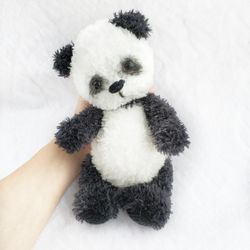 Crochet pattern panda teddy bear cute plush panda amigurumi panda stuffed animal toy