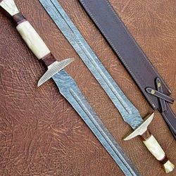 handmade damascus swords, battle ready damascus steel sword