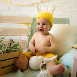 Newborn/sitters bear photography props, Baby bear bonnet, Baby bear outfit, Baby bonnet and overall set