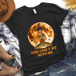 you can't shit with us women's halloween yoga shirt, yoga silhouette shirt, yoga tee, namaste yoga shirt