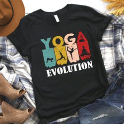 yoga evolution shirt, yoga silhouette shirt, yoga tee, namaste yoga shirt