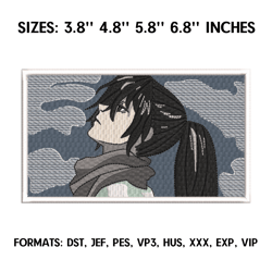 hyakkimaru embroidery design file,  dororo anime embroidery design, machine embroidery, anime pes design brother