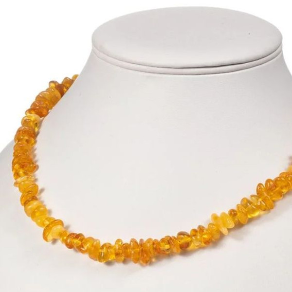 Baltic Amber necklace jewelry honey yellow small beads necklace gemstone beaded necklace adult for women real amber jewelry.jpg