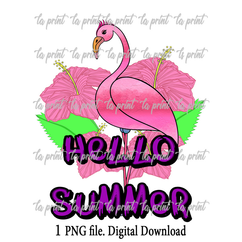 Flamingos and Hibiscus фон.png