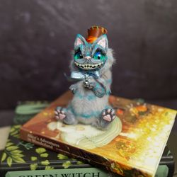 Cheshire Cat, Cat Art Doll Miniature Doll OOAK Toy