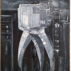 oil painting tooth surrealism painting artwork 23*31inch modern painting