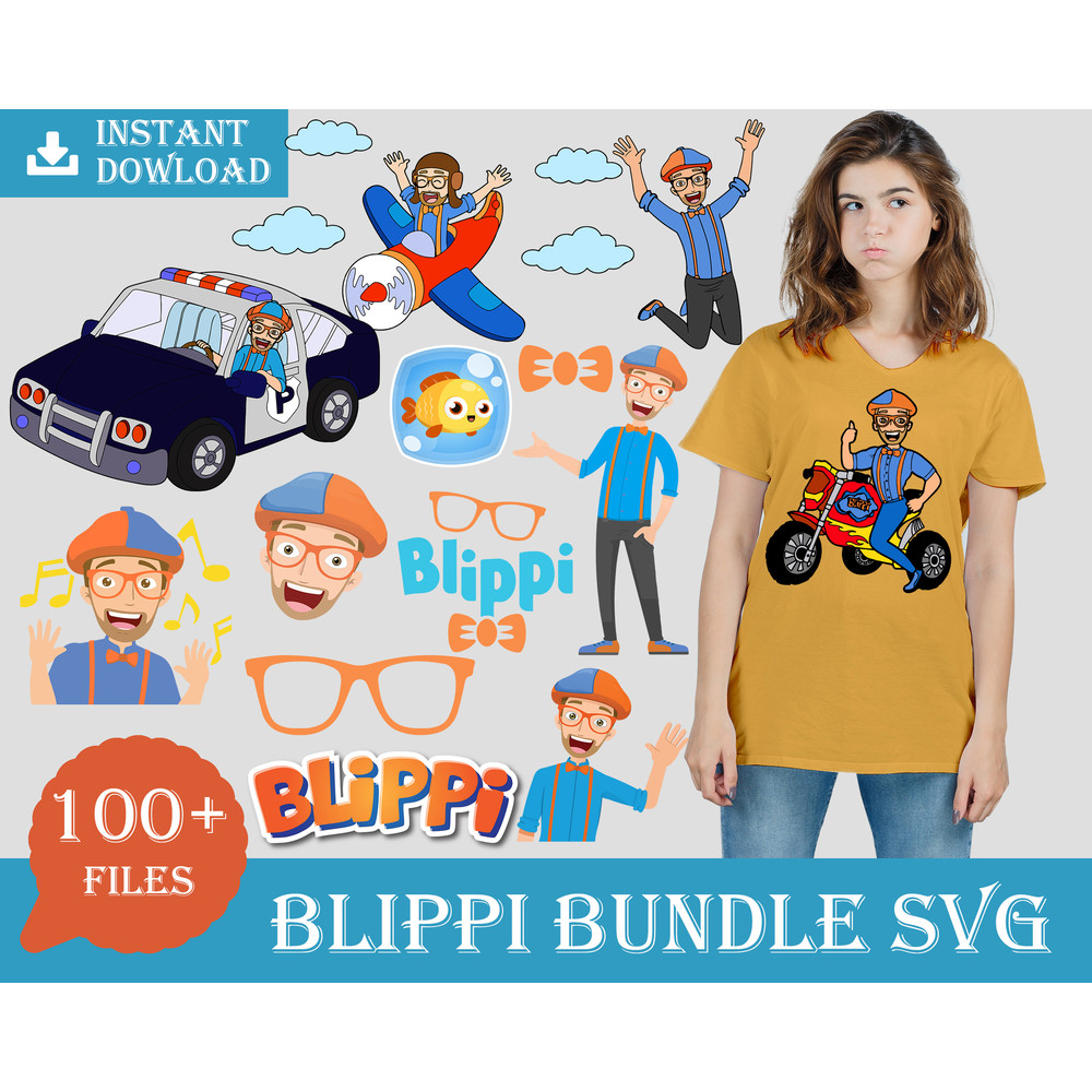 100 Blippi Stevin John Bundle Svg, Trending Svg, Blippi Svg, Stevin John Svg, Blippi Bow Tie Svg, Blippi Face Svg, Blippi Birthday Svg.jpg