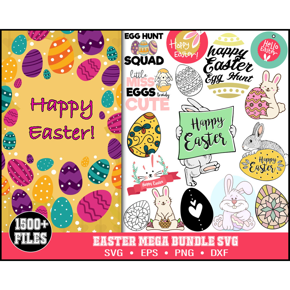 1000 Happy Easter Bundle Svg,Easter Svg,Bunny Svg,Easter Monogram Svg,Easter Egg Hunt Svg,Happy Easter,My First Easter Svg,Cut Files.jpg