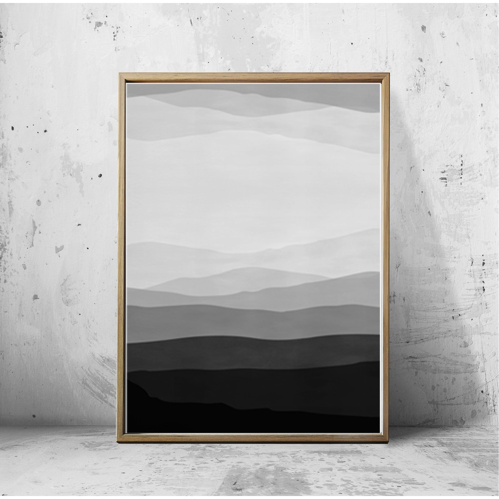 black and white triptych abstract mountain download