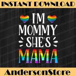 i'm mommy mama matching gay lesbian couple lgbt rainbow lgbt month png sublimation design