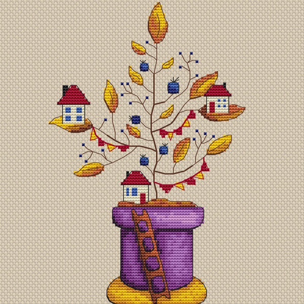 Magic Tree cross stitch pattern-2