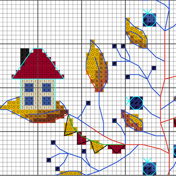 Magic Tree cross stitch pattern-4