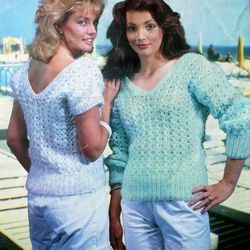 digital | crochet sweater and top | crochet pattern | women's crochet sweater | knitted women's clothing | pdf
