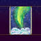 Aurorra Borealis Watercolor Painting ACEO  Starry Night Sky Frame.jpg