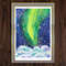 Aurorra Borealis Watercolor Painting ACEO Wooden Frame.jpg