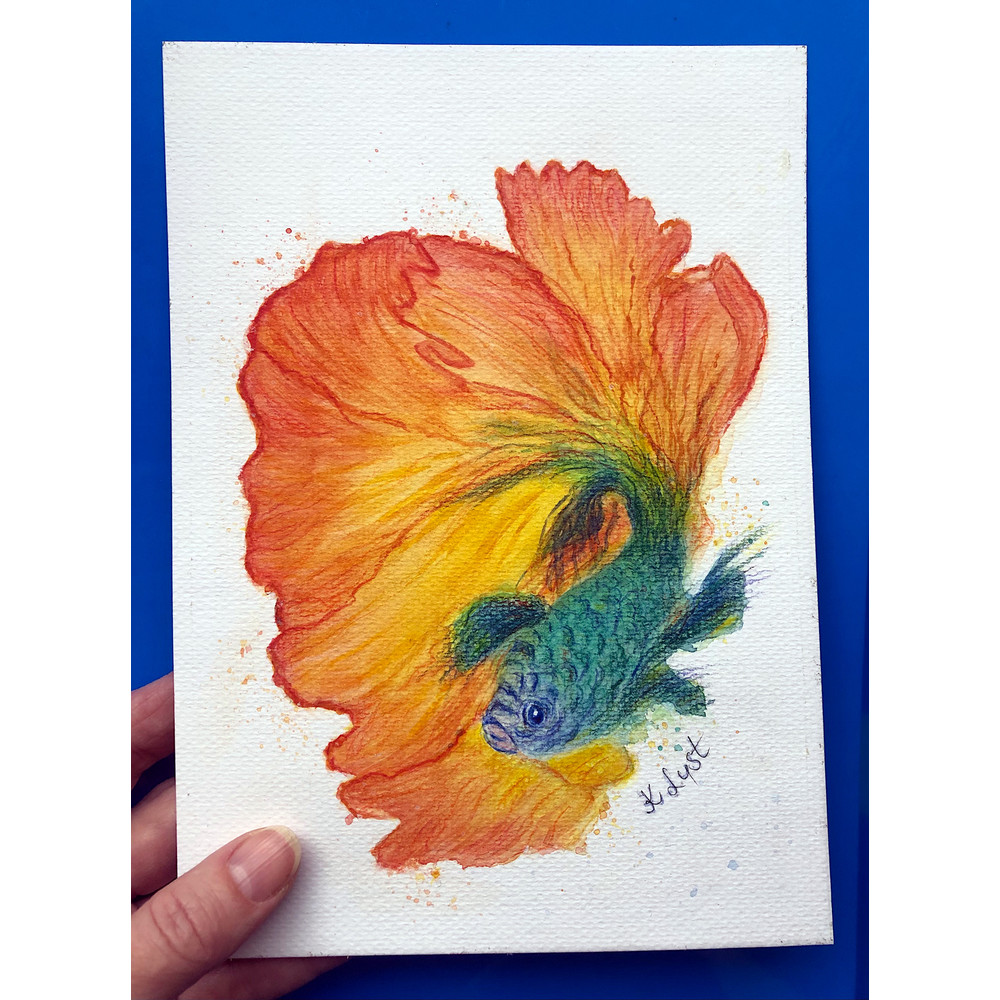 Tropical Fish Watercolor Painting in my Hand.jpg