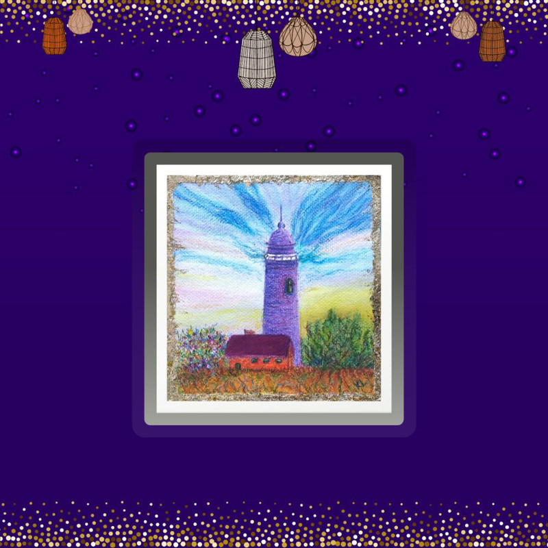 Lighthouse by the Sea Dark Blue Background_ Impressionism.jpg