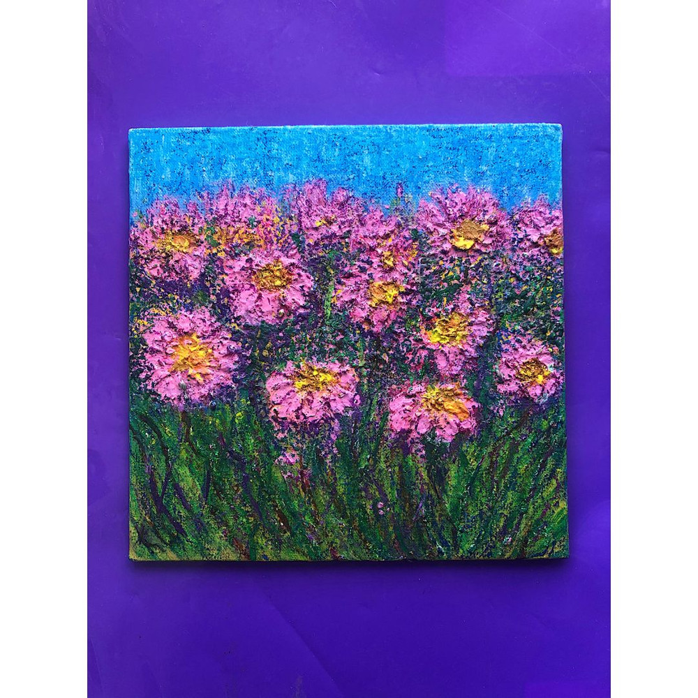 Flower Field Violet Backgroundjpg