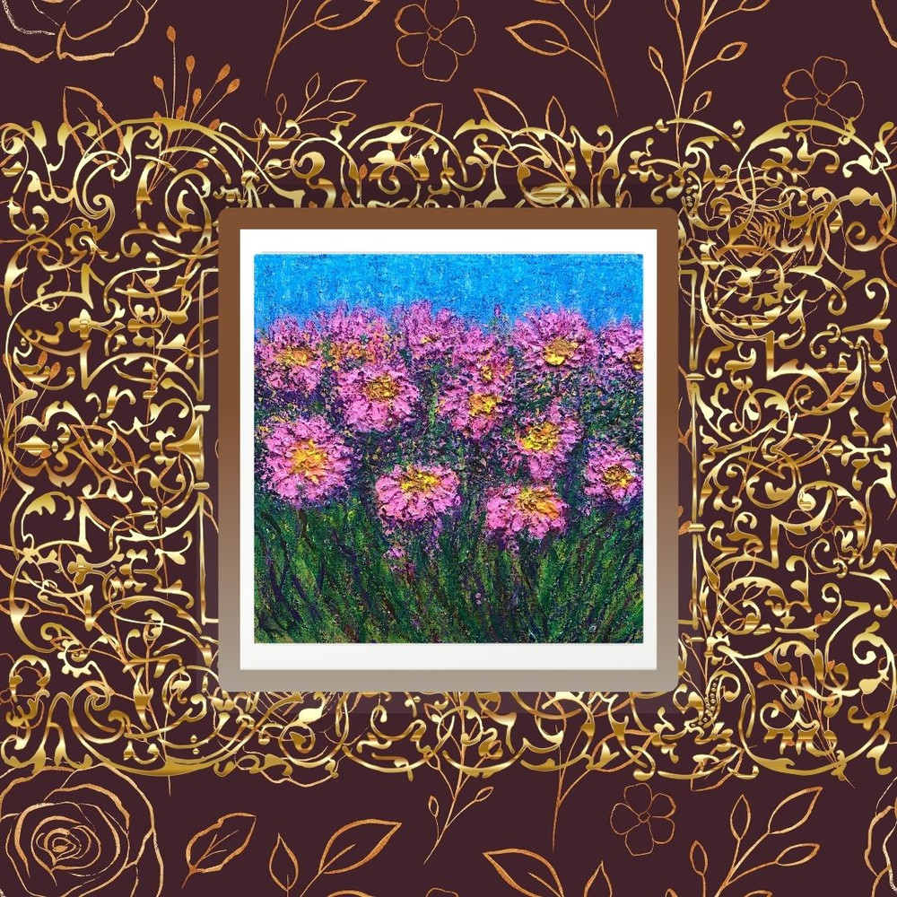 Flower Field Vintage Backgroundjpg