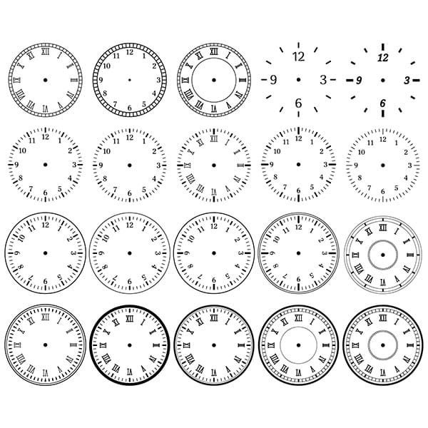 Clock Face SVG Bundle. Clock set. Clock face clipart. Clock - Inspire ...