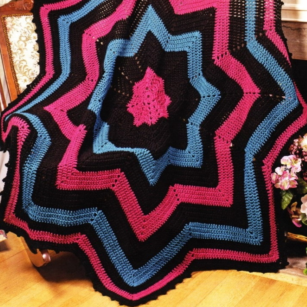vintage-crochet-pattern-star-afghan