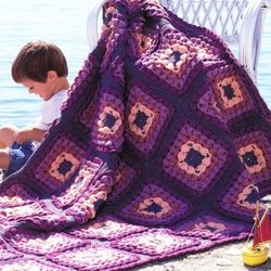 Seashells Afghan Vintage Crochet Pattern 195