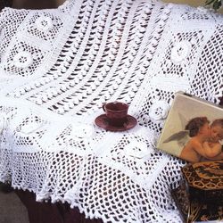 Irish Rose Afghan Vintage Crochet Pattern 205