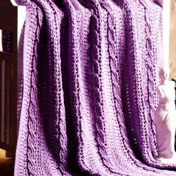 double cable afghan vintage crochet pattern 218