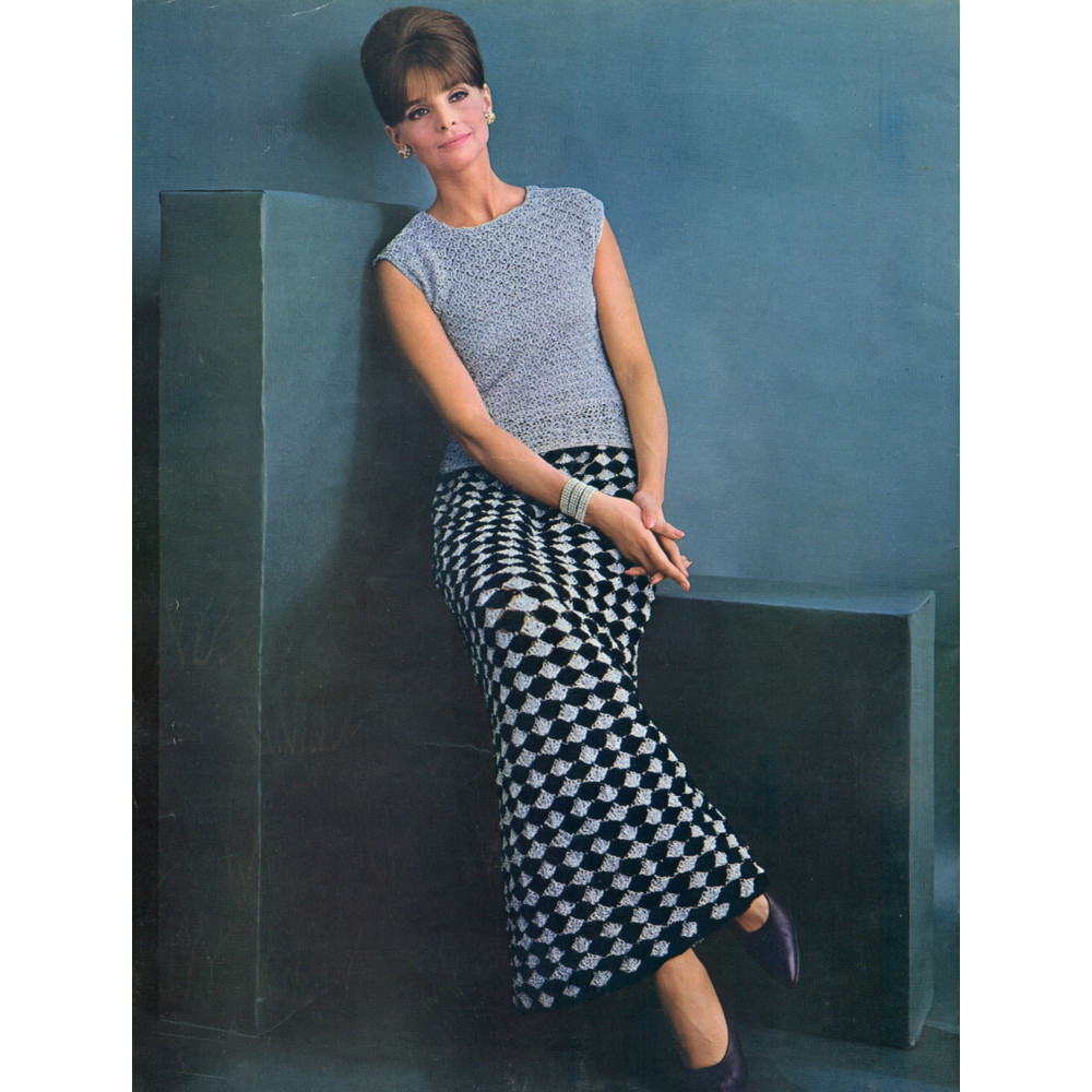 evening skirt vintage crochet pattern