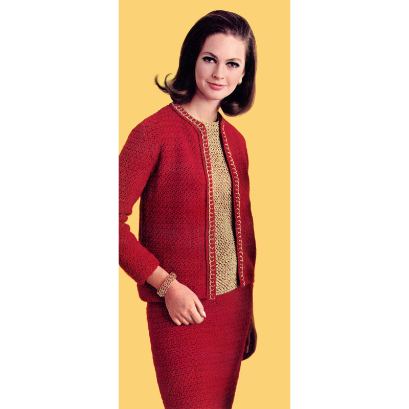 Suit vintage crochet pattern