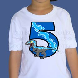 Dinosaur 5th Birthday boy - Birthday t-shirt design Cricut Sublimation PNG SVGs