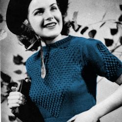 Vintage Knitting Pattern 230 Ladies Blouse Women